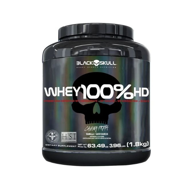 Whey 100% HD Pote (1.8kg) - Black Skull 