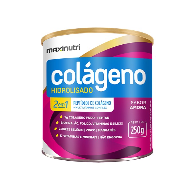 Colágeno Hidrolisado 2 em 1 250g - Maxinutri 