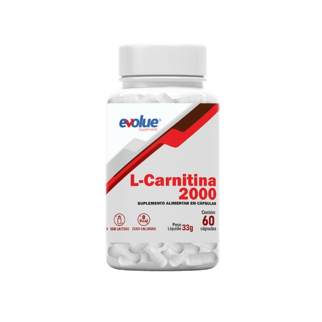 L-carnitina 2000mg (60 Cápsulas) - Evolue Supplements 