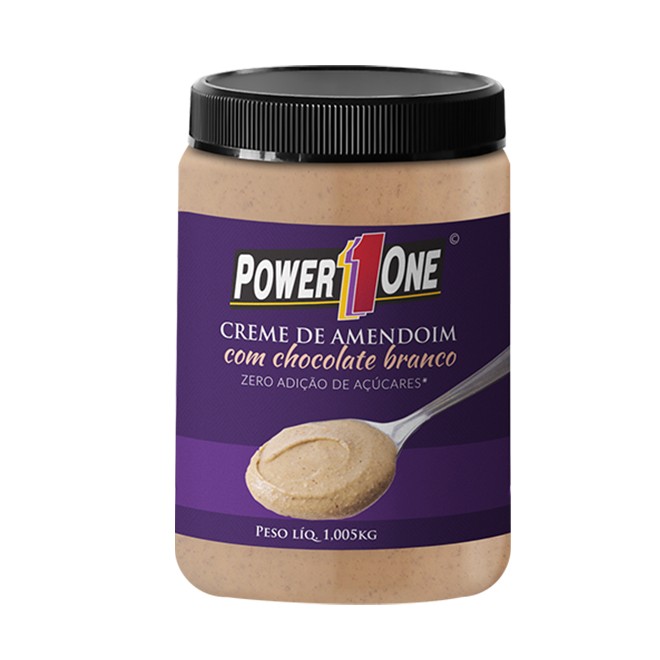 Creme de Amendoim c/ Chocolate Branco 1,005kg - Power 1One