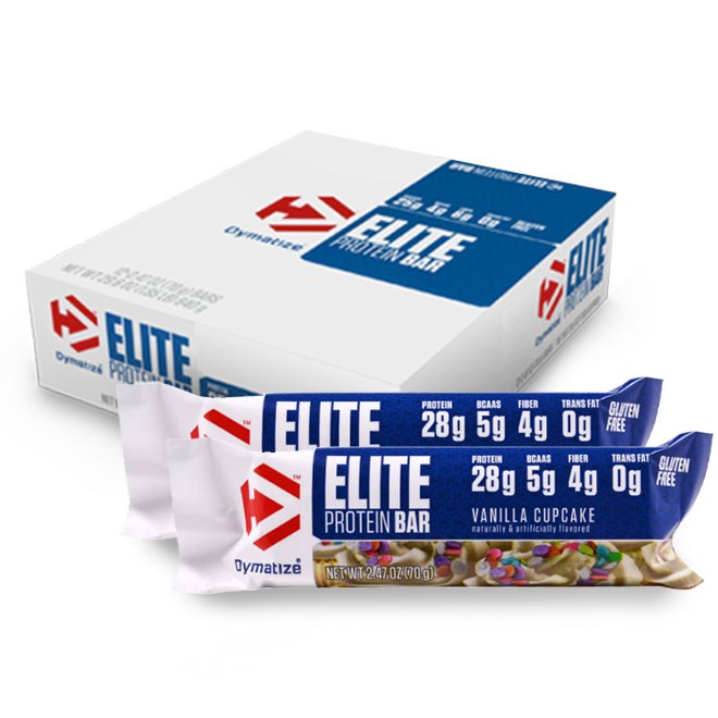 Elite Protein Bar 70G Cupcake de baunilha Cx com 12 unidades Dymatize