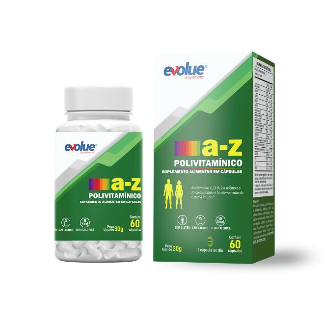 Polivitamínico A-Z 60 Cápsulas - Evolue Supplements