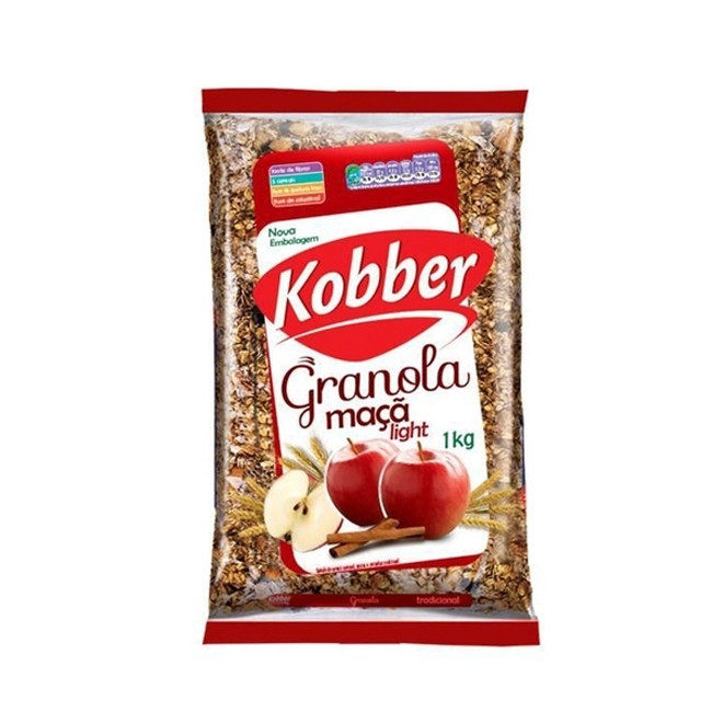 Granola de Cereais c/ Maçã e Canela Light (1kg) - Kobber 