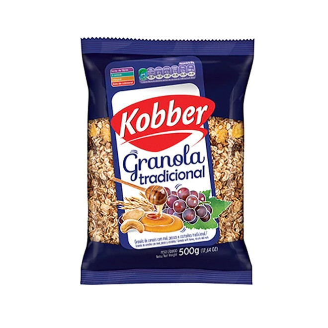 Granola Tradicional Mel, Passas e Castanhas (500g) - Kobber 