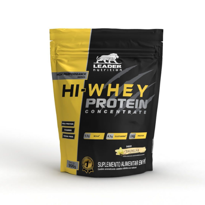 vHi-Whey Protein Concentrate 100% ( 900g) Refil - Leader Nutrition