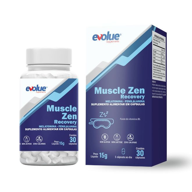 Muscle Zen Melatonina + Fenilalanina (30 Caps) - Evolue Supplements 