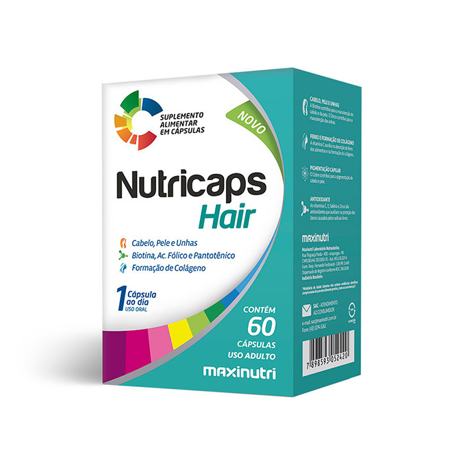 Nutricaps Hair (60 Cápsulas) - Maxinutri 