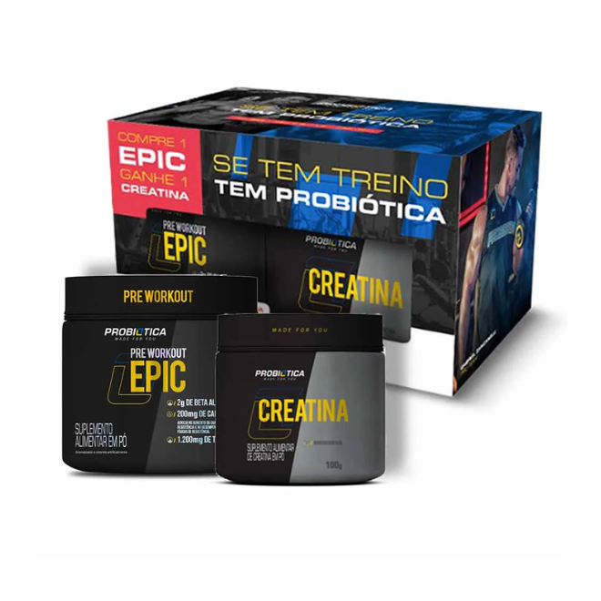 Pack Probiotica Creatina 100g + Pré-Treino Epic 300g