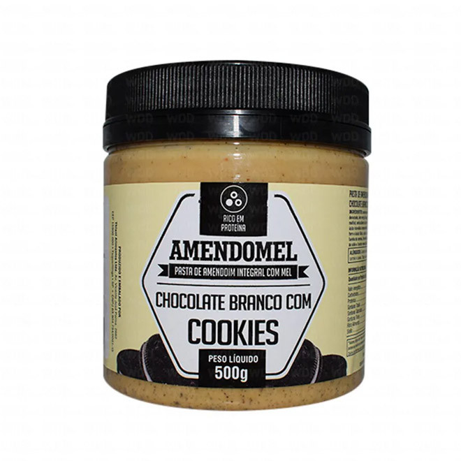 Pasta de Amendoim Chocolate Branco c/ Cookies 500g - AmendoMel 