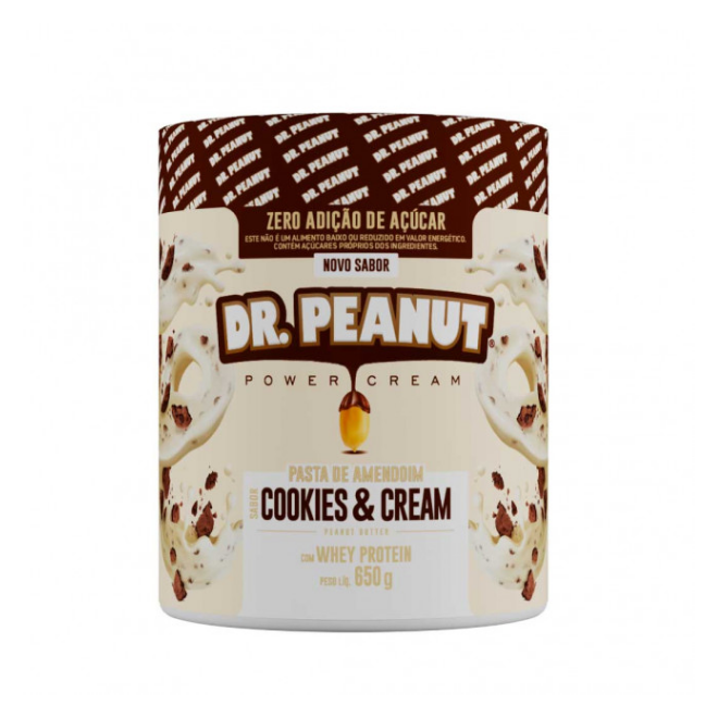 Pasta de amendoim Cookies Cream (650g) - Dr Peanut