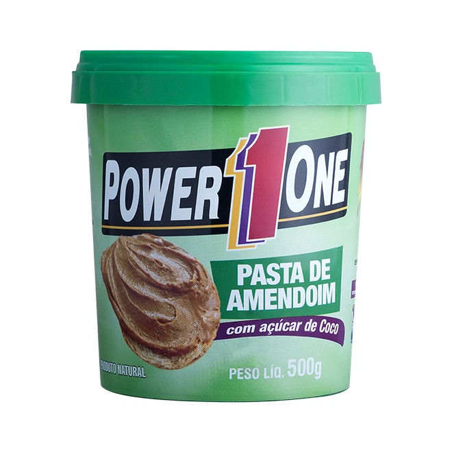 Pasta de Amendoim c/ Açúcar de Coco - 500g - Power 1One