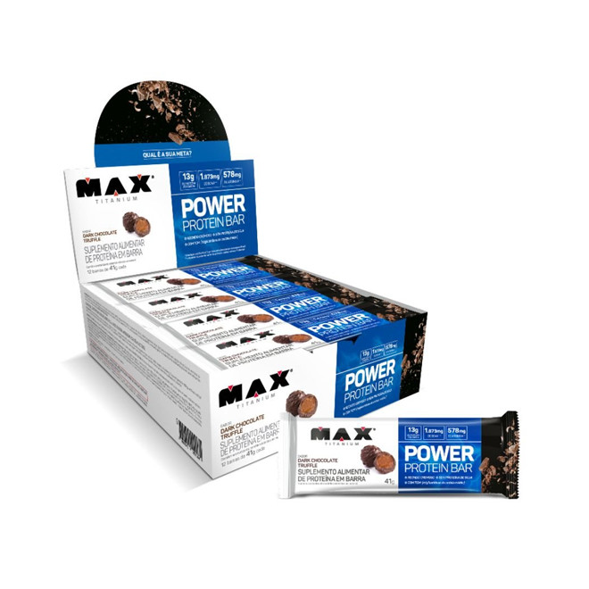 Power Protein Bar (41g cada) CX 12 Und - Max Titanium