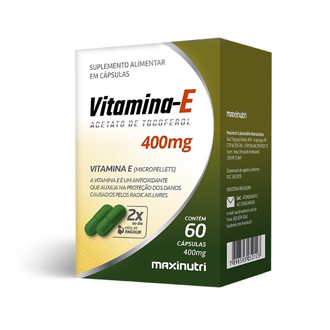 Vitamina E 400mg - Maxinutri 
