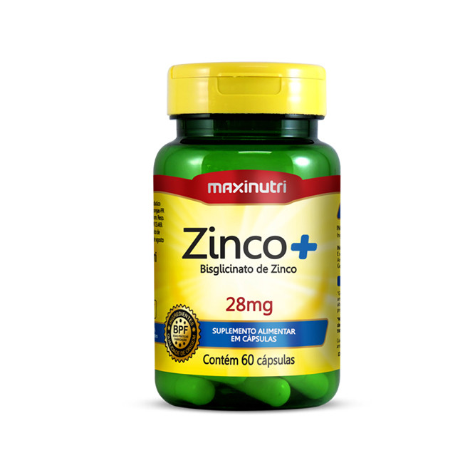 Zinco+ 28mg 60 Cápsulas - Maxinutri