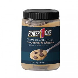 Creme de Amendoim c/ Pedaços de Chocolate 1,005kg - Power 1One