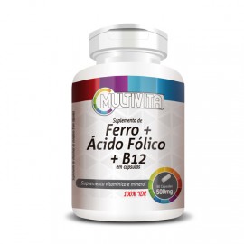 Ferro + Ácido Fólico + Vitamina B12 60 Cápsulas - Flora Nativa