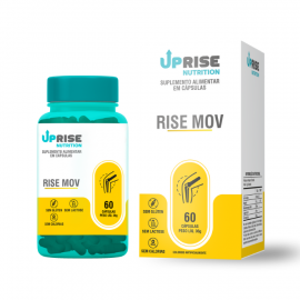Rise Mov Colágeno Tipo II + Ácido Hialurônico (60 Caps) - Up Rise
