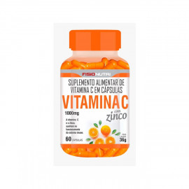 Vitamina C 1000mg + Zinco (60 Caps) - Fisionutri
